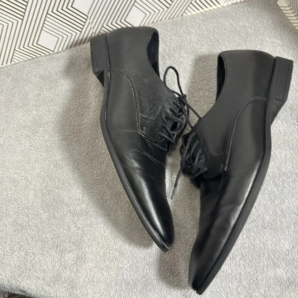Abound Black Leather Oxfords men’s size 11.5 dress shoes special‎ occasion